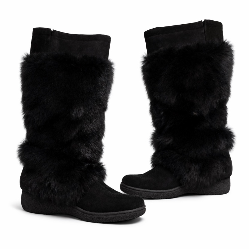 🖤River Land Suede & Genuine Rabbit Fur Winter Boots🖤
